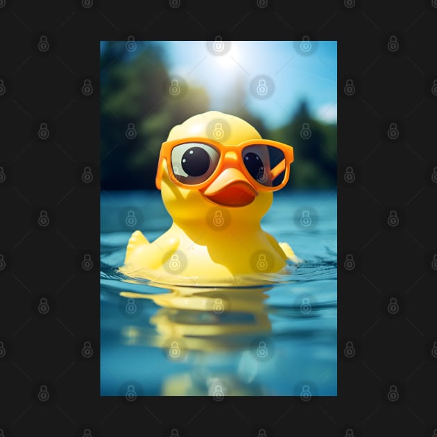 Cute Rubber Duck Wearing Glasses by Art-Jiyuu