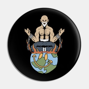 Buddha and world Pin