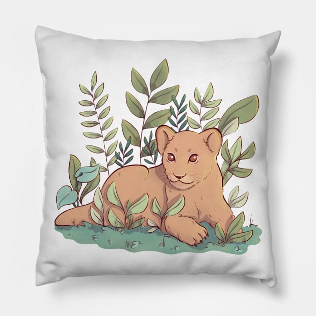 Lion Cub Pillow by Melissa Jan