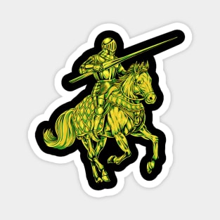 Medieval Knight on Horseback - Jousting Magnet