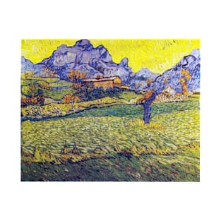 Vincent van Gogh Meadow and Tree Overlooking the Mont Gaussier T-Shirt