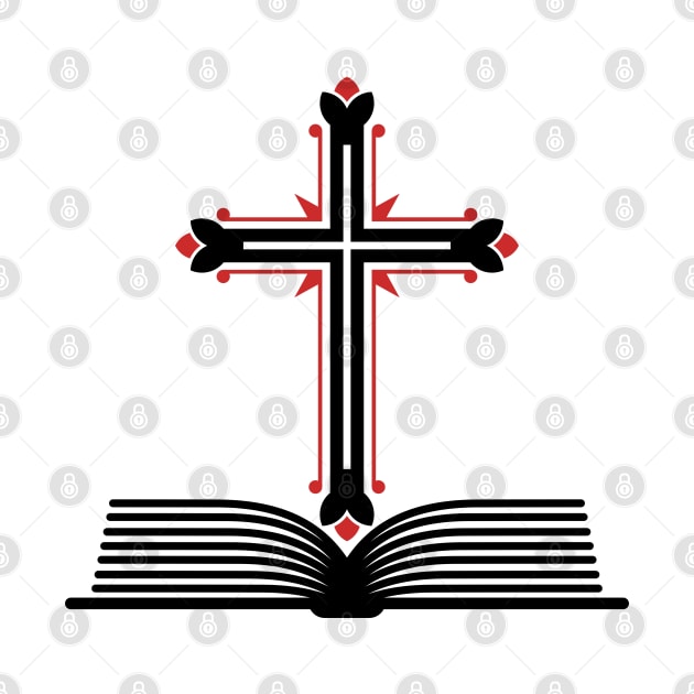 Cross of the Lord Jesus Christ and an open bible. by Reformer