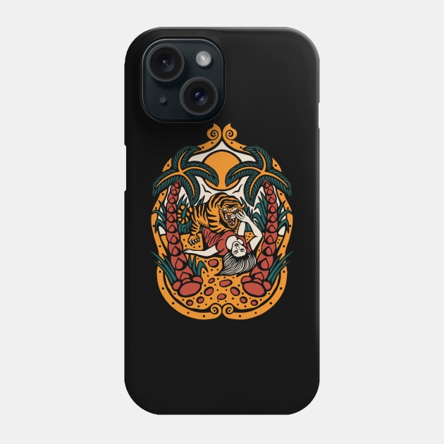 WildLife traditional tattoo Phone Case by Abrom Rose