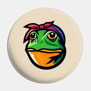 Singer Frog Pin