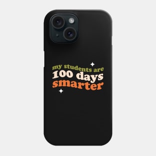 my student are 100 days smarter - retro Phone Case