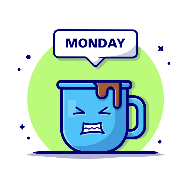 Cute Coffee With Annoyed Face Cartoon Vector Icon Illustration by Catalyst Labs