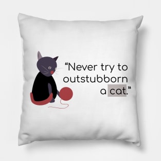 Robert Heinlein Cat Quote Pillow