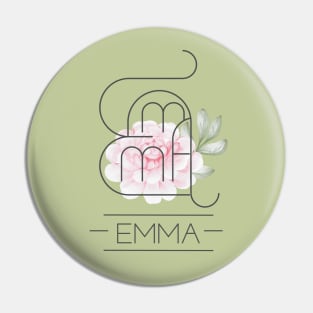 Emma name logo Pin