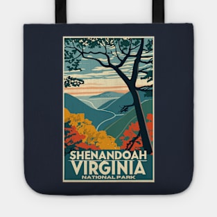 A Vintage Travel Art of the Shenandoah National Park - Virginia - US Tote