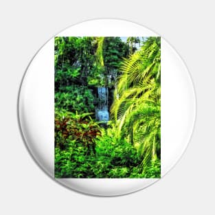 Caribbean - Bahamas - Tropical Waterfall Pin