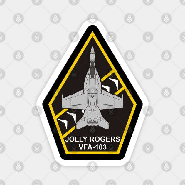 VFA-103 Jolly Rogers - F/A-18 Magnet by MBK