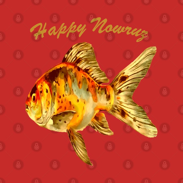 Elegant Happy Nowruz Goldfish Cat New Year by taiche