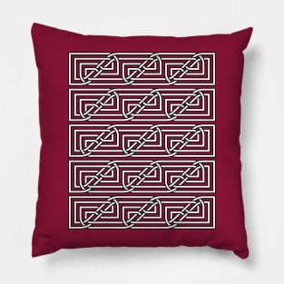 Celtic Interwoven Rectangular Knot Pattern 3 Pillow