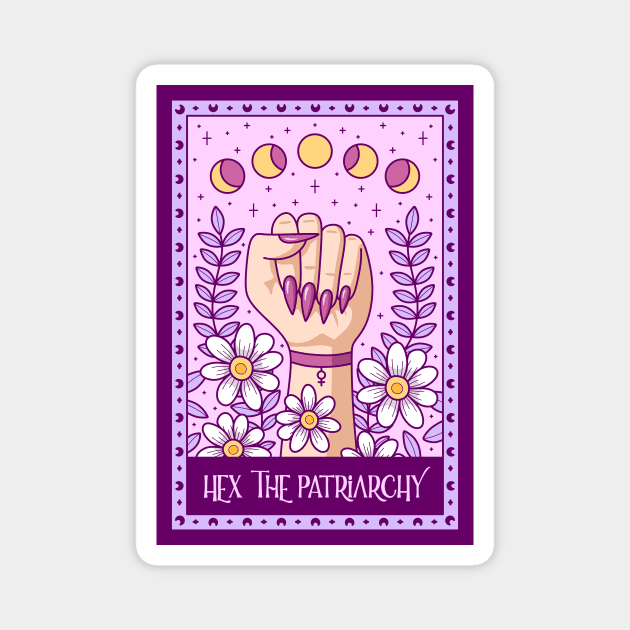 Hex The Patriarchy - Tarot Card Magnet by sombrasblancas