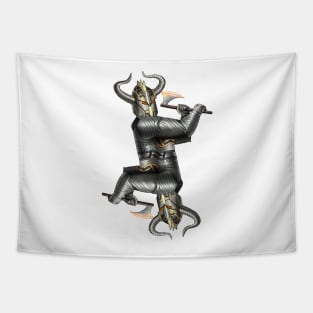 Futuristic Viking Beserker Tapestry