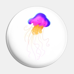 Blue jellyfish Pin