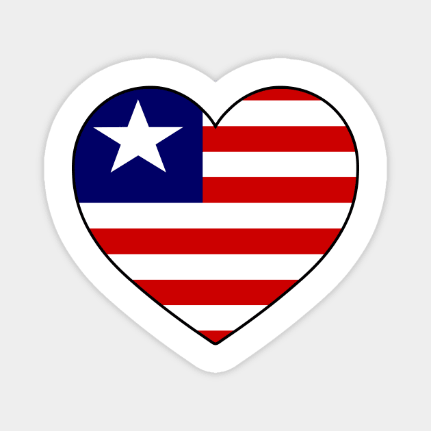 Heart - Liberia Magnet by Tridaak