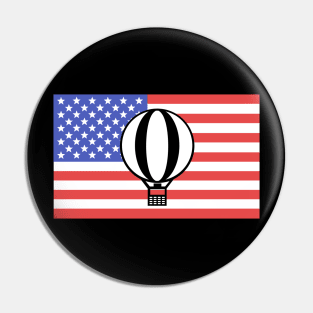 American Flag | Hot Air Balloon Pin