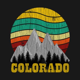 Retro Vintage Colorado Mountain & Sun T-Shirt