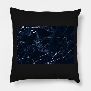 Marble, Midnight Blue Pillow