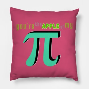 Vintage 'You're the Apple of My Pi' Pun Design No 1 Pillow