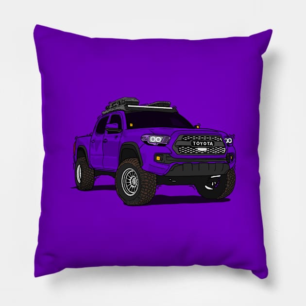 Toyota 4Runner Purple Pillow by 4x4 Sketch