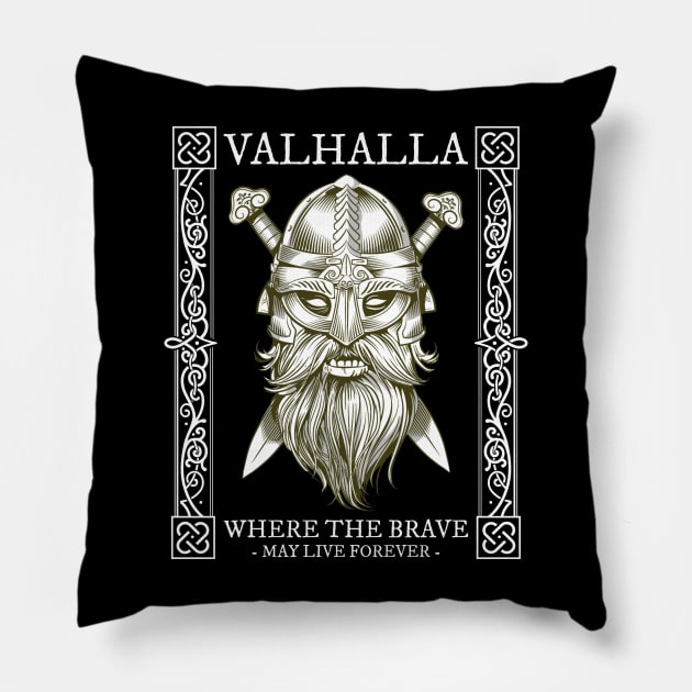 Viking Warrior - Valhalla Pillow by BearCaveDesigns