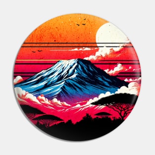 Kilimanjaro Mountain Design Pin