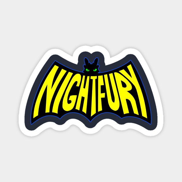 Na Na Na Na Nightfury Magnet by sugarpoultry