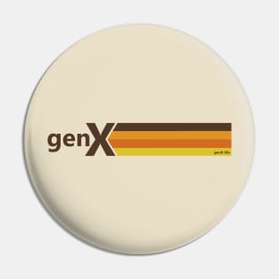 Gen X Retro Stripes Pin