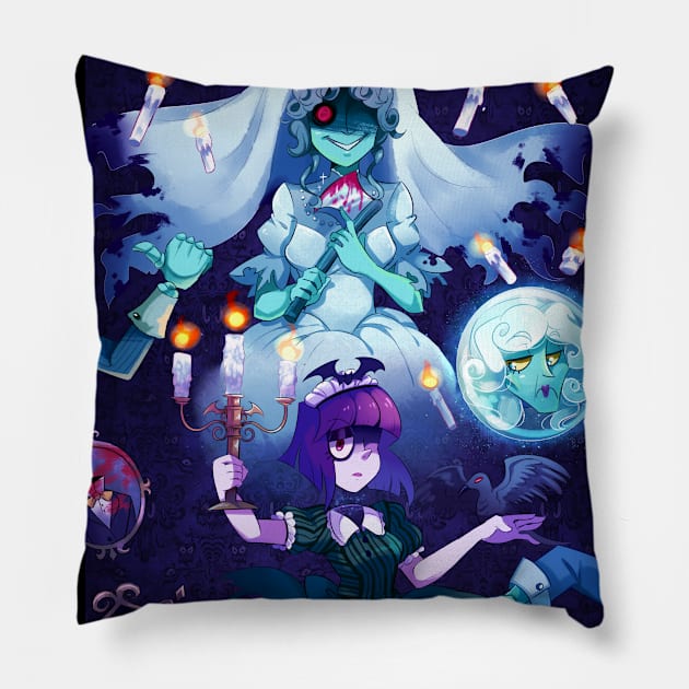 Grim Grinning Ghost Pillow by princessmisery