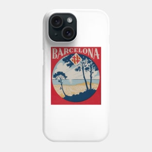 Barcelona Spain Barcelona Vintage Landscape Phone Case