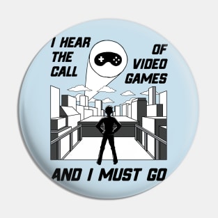 Boy Gamer Video Games Calling Boy Gamers Gift Pin