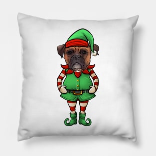 Boxer Christmas Elf Pillow