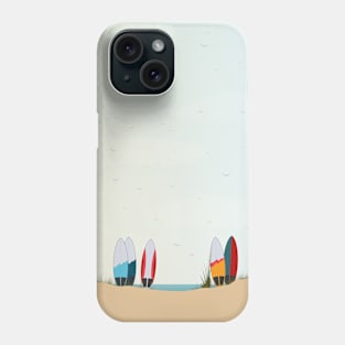 Surfboards at the Beach Phone Case