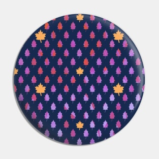 Autumn Leaves to Violet Winter Trees Pin