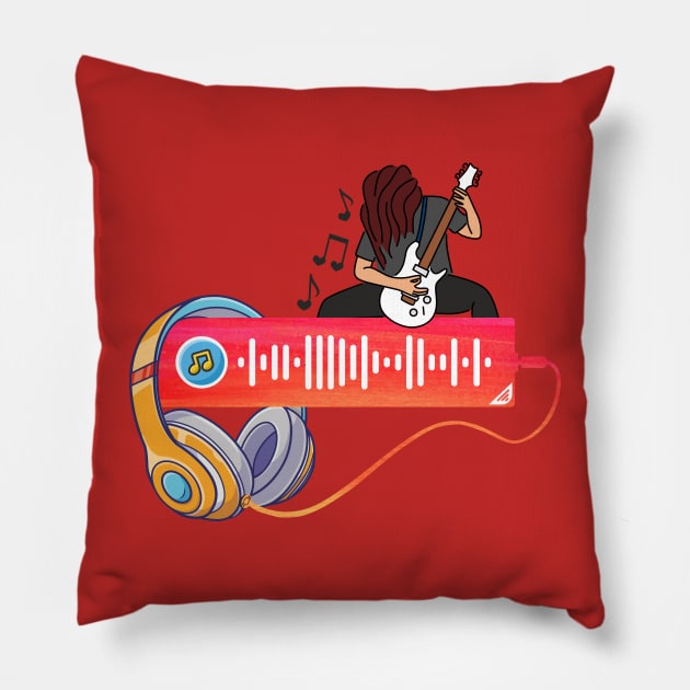 Screaming For Vengeance, Judas Priest | Rock/ Heavy Metal Songs Series -30 Pillow by Qr Code Club