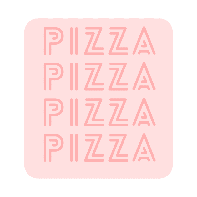 Pizza Text Design in Pink by BloomingDiaries