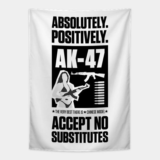 AK-47 Jackie Brown reference (black version) Tapestry by andrew_kelly_uk@yahoo.co.uk