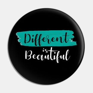 'Different Is Beautiful' Autism Awareness Shirt Pin