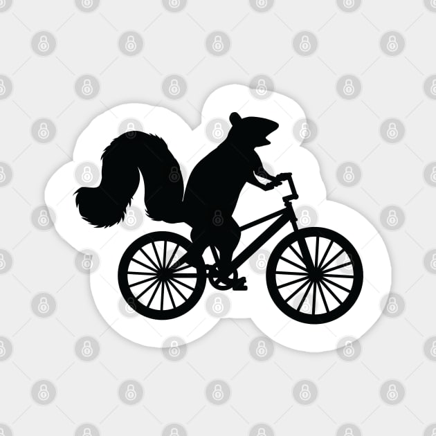 Funny Squirrel on a Bike Graphic - For Squirrel Lovers Magnet by Graphic Duster