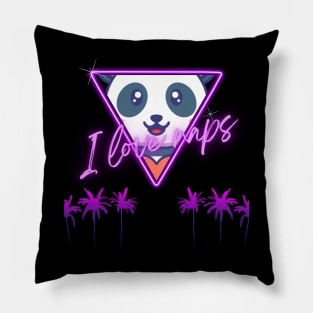 Cute Panda Cyberpunk - I Love Naps - Kawaii Panda #7 Pillow