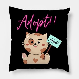 Happy international cat day, adopt! Pillow