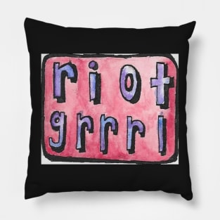 riot grrrl sticker Pillow