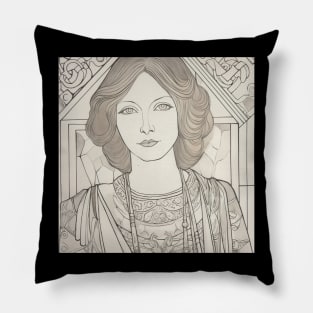 Greta Garbo drawing Pillow