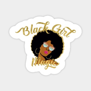 Black Girl Magic (Gold Outline) Magnet