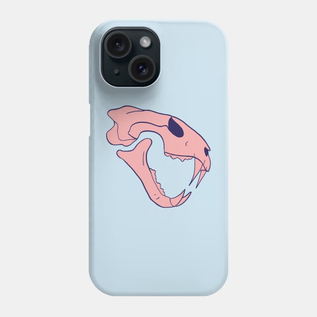 Tiger Skull Pink Phone Case by Crystal Tiger Art