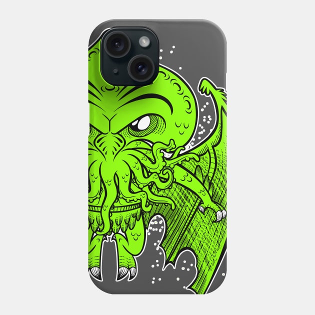 Cool Funny Call of Cute Cthulhu Lovecraft "The Great Old One" Phone Case by Juandamurai