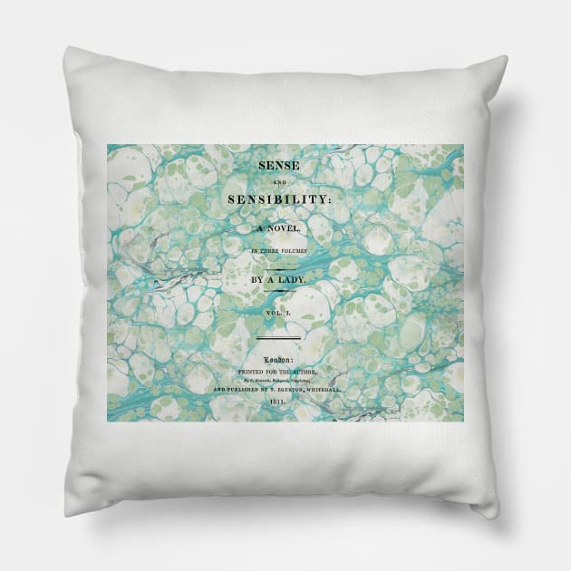 First Edition : Jane Austen Sense and Sensibility Pillow by MarbleCloud