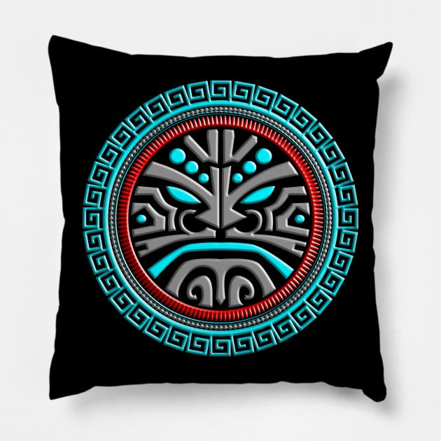 POLYNESIAN MASK 5 Pillow by GardenOfNightmares